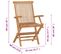 Chaises Pliables De Jardin 2 PCs Bois De Teck Solide