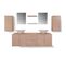 Mobilier De Salle De Bain Avec Lavabo 9 PCs Beige