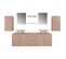 Mobilier De Salle De Bain Avec Lavabo 9 PCs Beige