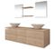 Mobilier De Salle De Bain Avec Lavabo 7 PCs Beige