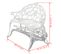 Banc De Jardin Motifs Roses En Aluminium - 100 Cm - Blanc