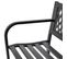 Banc De Jardin En Acier - 118x50x75 Cm - Noir