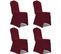 Housse De Chaise Extensible 4 PCs Bordeaux