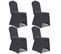 Housse De Chaise Extensible 4 PCs Anthracite