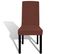 Housse De Chaise Droite Extensible 6 PCs Marron