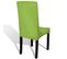 Housse De Chaise Droite Extensible 6 PCs Vert