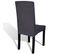 Housse De Chaise Droite Extensible 4 PCs Anthracite