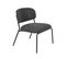 Jolien - 2 Chaises Lounge Pieds Noirs - Couleur - Gris Foncé