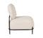 Polly - Fauteuil Lounge En Tissu Bouclette - Couleur - Blanc Ivoire