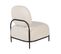 Polly - Fauteuil Lounge En Tissu Bouclette - Couleur - Blanc Ivoire