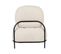 Polly - Fauteuil Lounge En Tissu Bouclette - Couleur - Blanc Ivoire