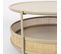 Makoto - Table Basse Ronde En Bois Et Cannage Ø80cm - Couleur - Naturel