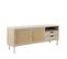 Amaya - Meuble Tv 2 Portes, 2 Tiroirs En Bois Et Métal - Couleur - Beige