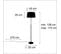 Lampadaire Noir Avec Abat-jour En Lin Blanc 45 Cm Réglable - Parte