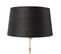 Lampe De Table Or / Laiton Avec Abat-jour En Lin Noir 35 Cm - Parte