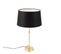 Lampe De Table Or / Laiton Avec Abat-jour En Lin Noir 35 Cm - Parte