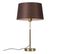 Lampe De Table Or / Laiton Avec Abat-jour Marron 35 Cm Réglable - Parte