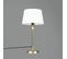 Lampe De Table Or / Laiton Avec Abat-jour Blanc 25 Cm Réglable - Parte