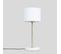 Lampe De Table En Laiton Avec Abat-jour Blanc 20 Cm - Kaso