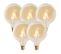 Lot De 5 Lampes LED Dimmables E27 G125 Or 5w 450 Lm 2200k