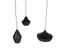 Lot De 3 Suspensions Scandinaves Noires Avec Or - Depeche