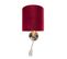 Applique Acier Avec Lampe De Lecture Et Abat-jour Velours 20/20/20 Rouge