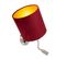 Applique Acier Avec Lampe De Lecture Et Abat-jour Velours 20/20/20 Rouge