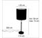 Lampe De Table Noir Avec Abat-jour En Velours Noir Avec Or 25 Cm - Parte