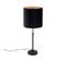 Lampe De Table Noir Avec Abat-jour En Velours Noir Avec Or 25 Cm - Parte