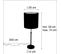 Lampe De Table Noir Avec Abat-jour En Velours Fleurs D'or 25 Cm - Parte