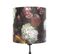 Lampe De Table Noir Avec Abat-jour En Velours Fleurs D'or 25 Cm - Parte