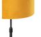 Lampe De Table Noir Avec Abat-jour En Velours Jaune Avec Or 25 Cm - Parte