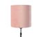 Lampe De Table Noir Avec Abat-jour Velours Rose Avec Or 25 Cm - Parte