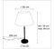 Lampe De Table Noir Avec Abat-jour Plissé Crème 35 Cm Réglable - Parte