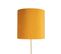 Lampadaire Or / Laiton Avec Abat-jour Velours Jaune 40/40 Cm - Parte