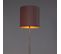 Lampadaire Or / Laiton Avec Abat-jour Velours Rose 40/40 Cm - Parte