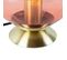 Lampe De Table Art Déco En Laiton Avec Verre Rose - Pallon