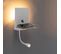 Applique Moderne Blanche Avec Usb Et Bras Flexible - Flero