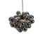 Suspension Art Déco Noire Avec Verre Fumé 8 Lampes - Uvas