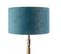 Lampe De Table Art Déco Abat-jour Velours Doré Bleu 35 Cm - Torre