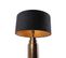 Lampe De Table Art Déco Bronze Velours Abat-jour Noir Avec Or 50cm - Bruut