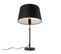 Lampe De Table Noir Avec Abat-jour En Lin Noir 35 Cm Réglable - Parte