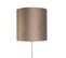 Lampadaire Or / Laiton Avec Abat-jour En Velours Taupe 40/40 Cm - Parte