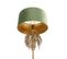 Lampadaire Vintage Doré Avec Abat-jour En Velours Vert - Botanica