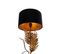 Lampe De Table Vintage Or Avec Abat-jour En Velours Noir 35 Cm - Botanica