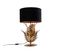 Lampe De Table Vintage Or Avec Abat-jour En Velours Noir 35 Cm - Botanica