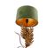 Lampe De Table Vintage Or Avec Abat-jour En Velours Vert 35 Cm - Botanica