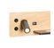 Lot De 2 Appliques Noires Avec Bois Avec LED Avec Usb Et Chargeur à Induction - Riza