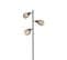 Lampadaire Design Noir/or Avec 3 Ampoules - Noud