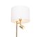 Lampadaire Bronze Avec Abat-jour Blanc Et Liseuse - Jelena